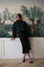 Green chunky turtleneck sweater

