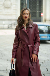 Trench Nadine en simili-cuir