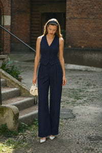 Adelia Striped Pants Pants Gaâla Navy stripes XXS In stock