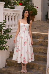 Isla Corset Dress Dresses Gaâla Peony print XXS Made-to-order