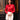 Lena Silk Bow Blouse Blouses Gaâla Red XXS Made-to-order