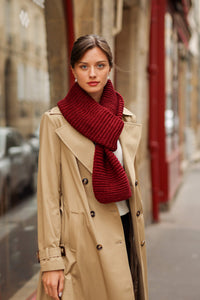 Gillian Handknit Scarf Accessories Gaâla Bordeaux In stock