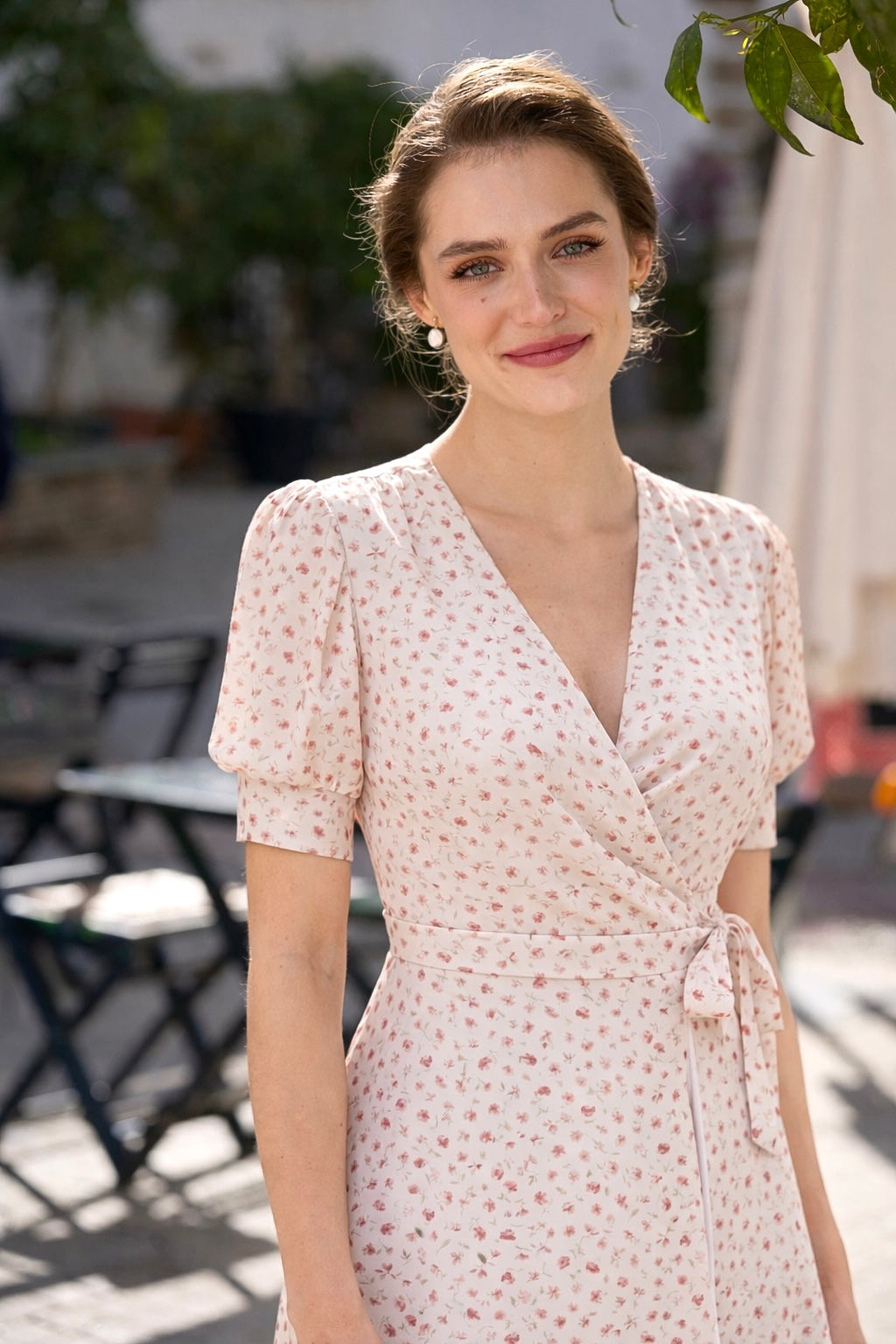pink polka dot wrap dress SHEIN Unity Plus Size Polka Dot Wrap Dress With Tie Waist, Ruffle Hem And Side Slit