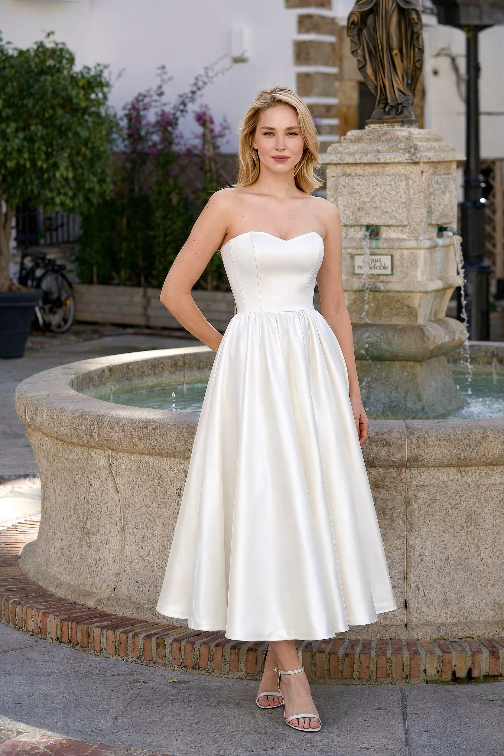 Annabeth Strapless Dress Dresses Gaâla White XXS Made-to-order