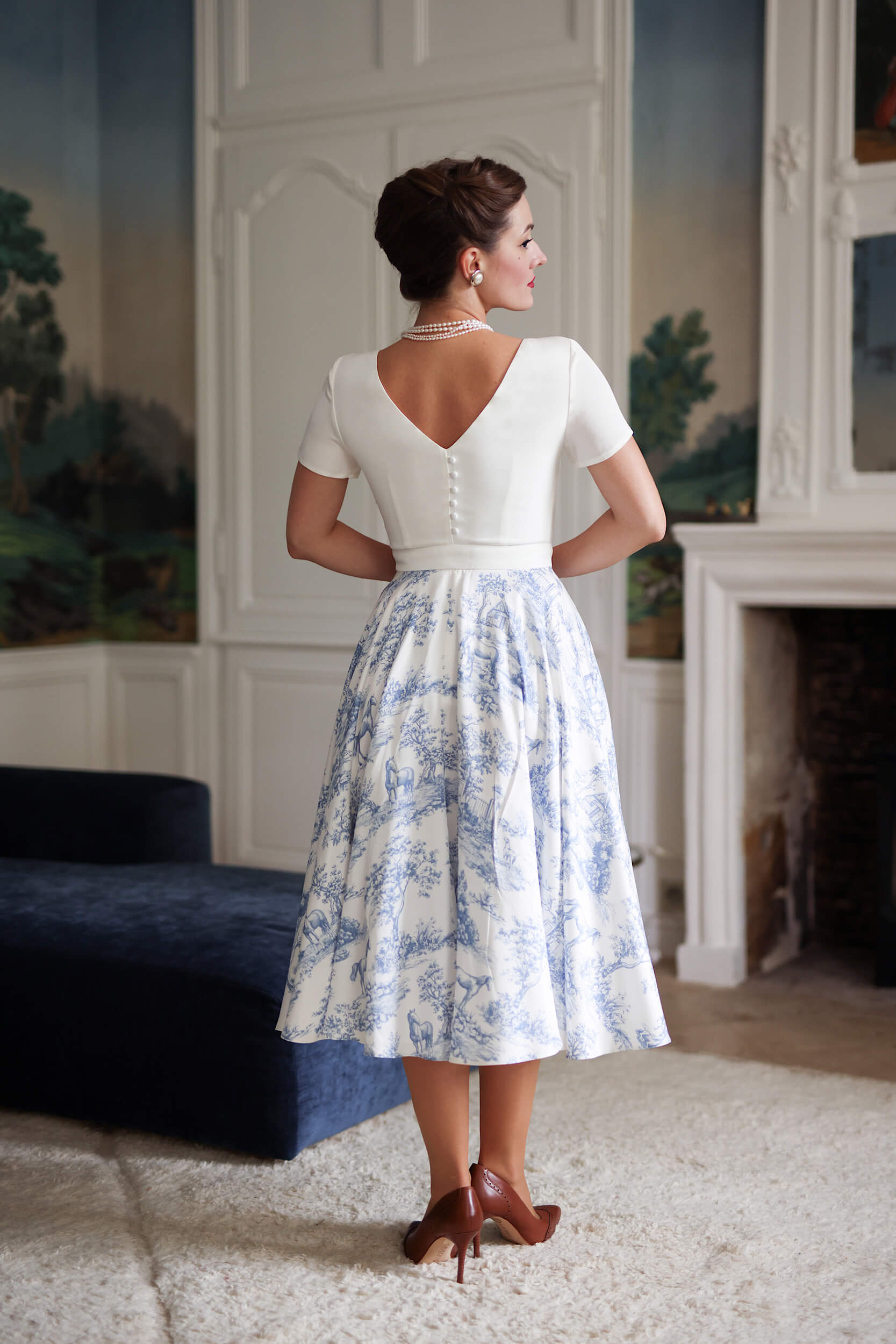 Toile de Jouy Dress Nova Gala Toile de Jouy Dress Nova Gala