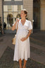 maternity cotton wrap dress