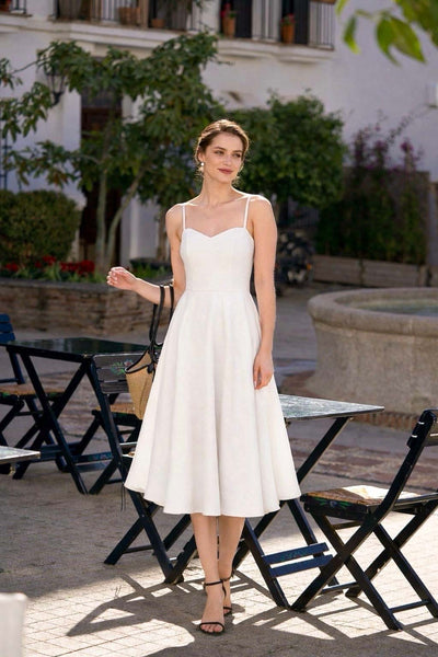 knee length dresses for ladies ASHLEYlauren 4619 Sweetheart Beaded Corset Dress main image 1