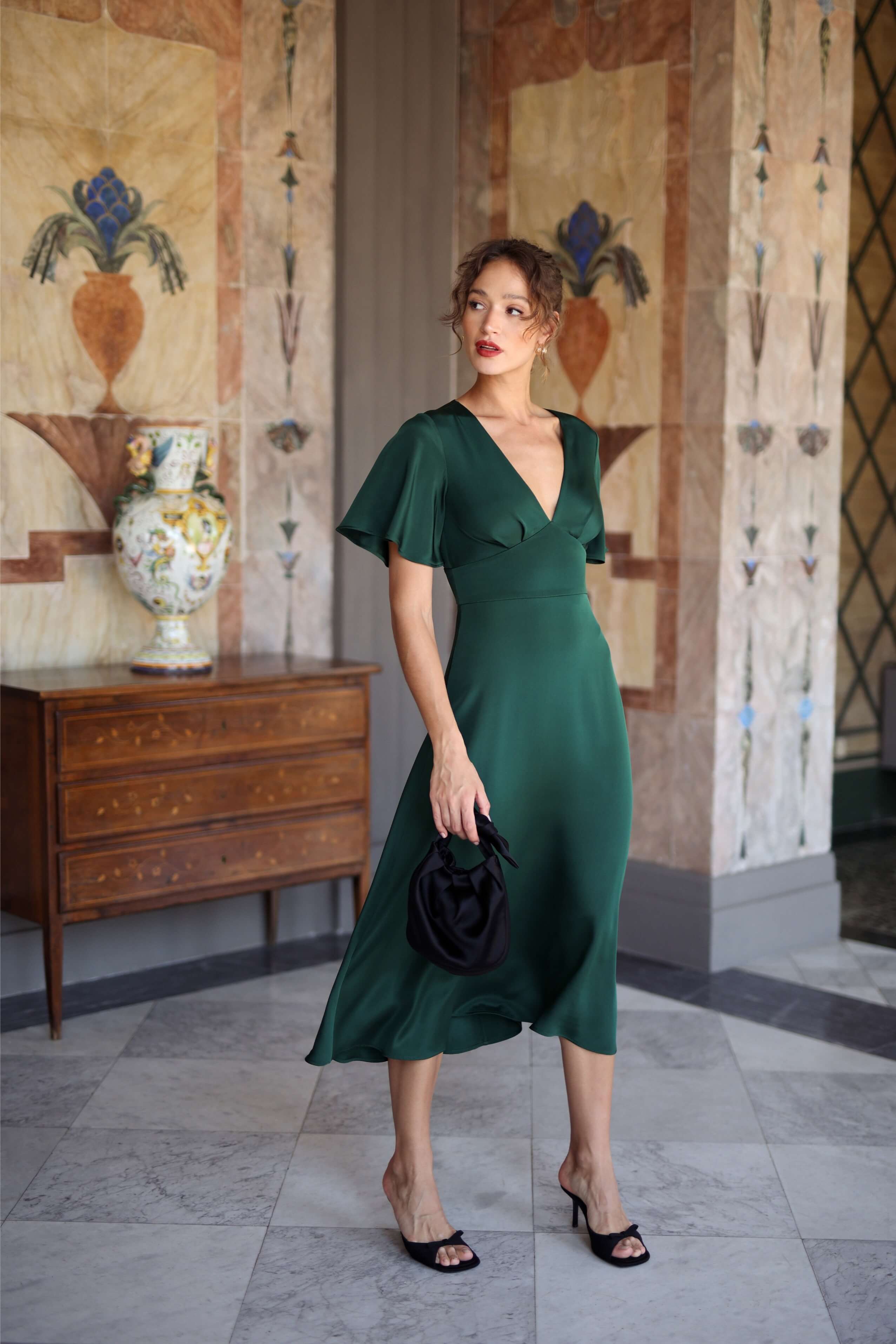 Stylish Dresses For Female Wedding Guests Sage Green Satin Maxi Wedding Guest Dress SOLENE UNDRESS Stylish Dresses For Female Wedding Guests Sage Green Satin Maxi Wedding Guest Dress SOLENE UNDRESS