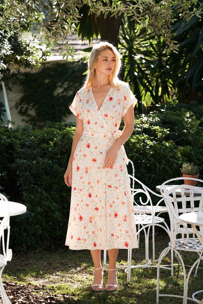 wrap dress midi Floral Summer – Gaâla SIZE:1 (XXS) Plus Size, Plus-size Light Enigma'23 Half sleeves