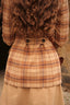Women's brown plaid blazer